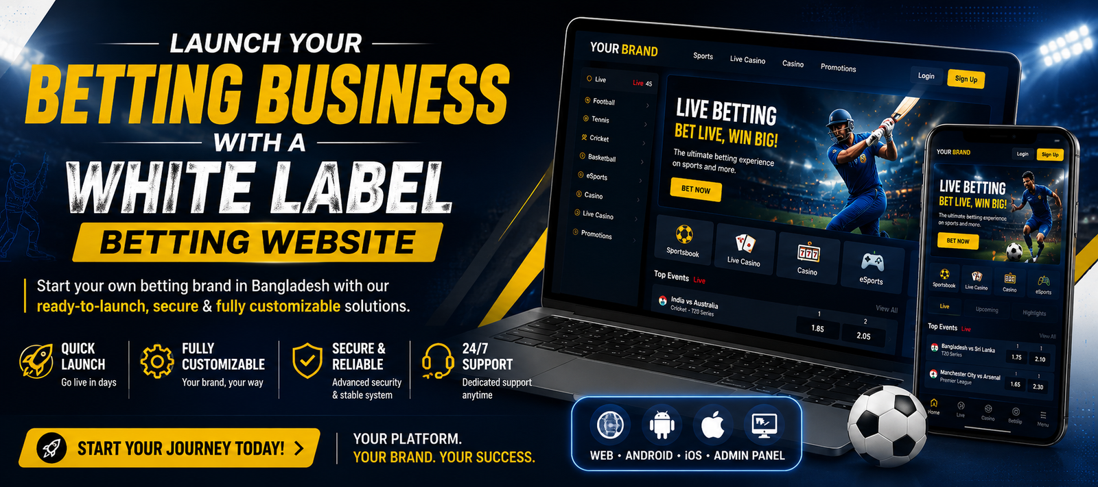 Launch Your Betting Business with a White Label Betting Website